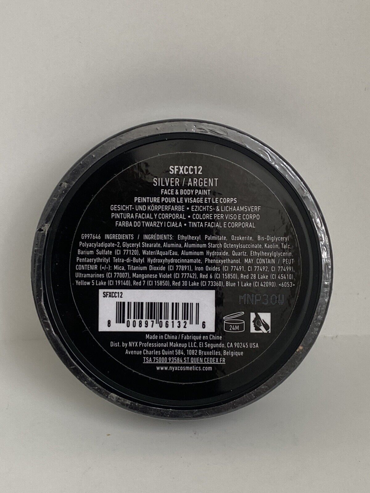 Nyx Cosmetics SFX Creme Color Face and Body Paint 0.21 oz - SILVER