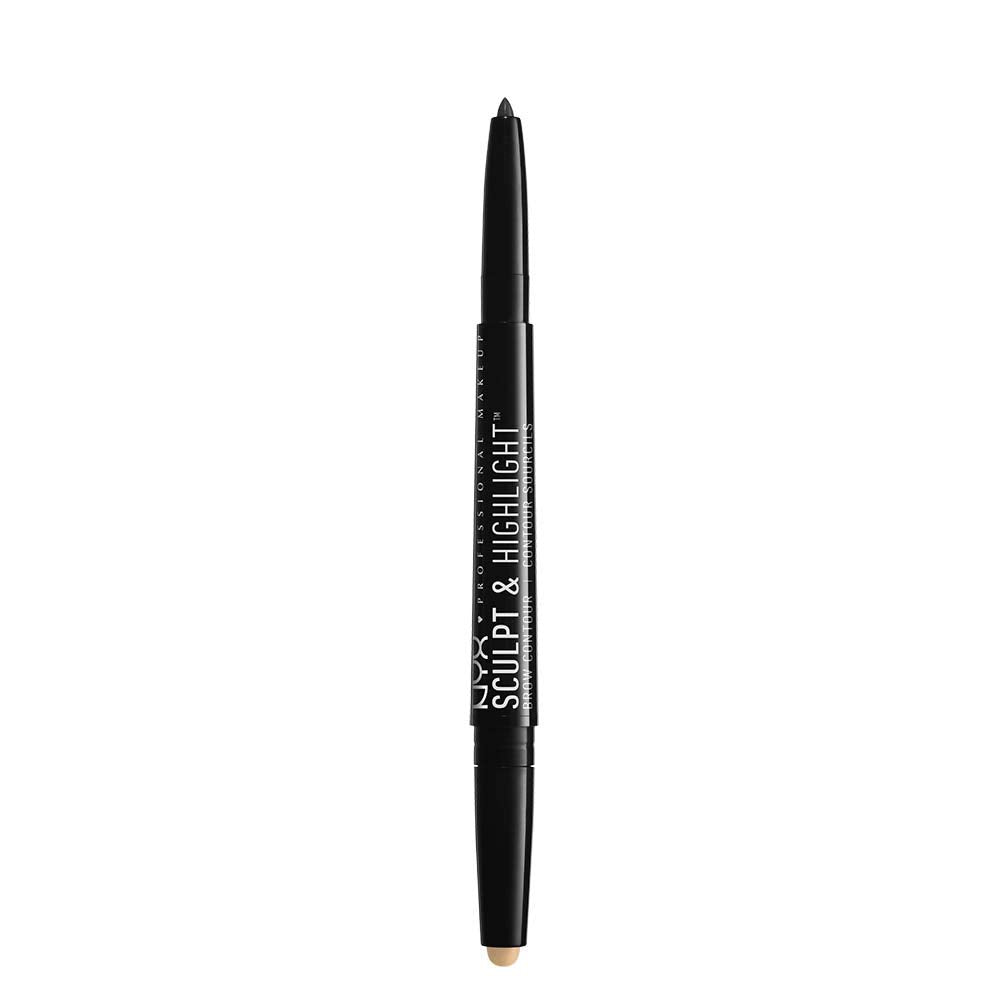 NYX Professional Makeup Sculpt & Highlight Brow Contour, Golden Peach/Black, 1 Count