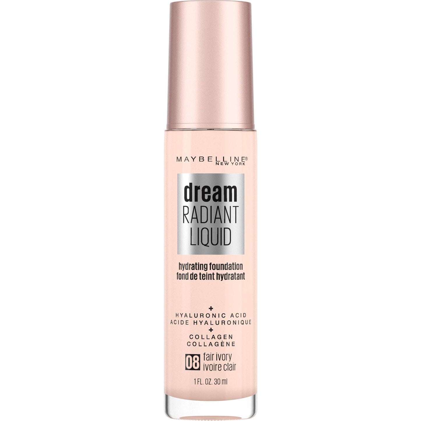 Maybelline New York Radiant Liquid Medium Coverage Hydrating Foundation, Fair Ivory, 30 Milliliters