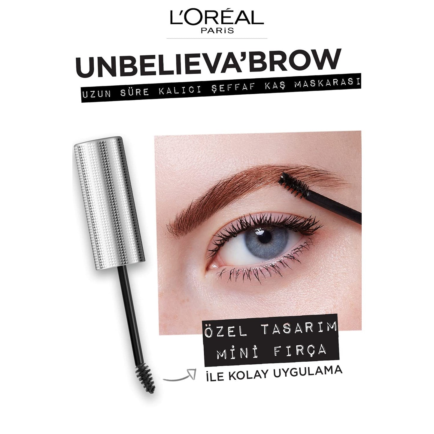 L’Oréal Paris Unbelieva-Brow Longwear Eyebrow Topcoat, Waterproof, Smudge-resistant, Transfer- Proof, Quick Drying, Easy and quick application with precise brush, Universal Transparent, 0.15 fl. oz.