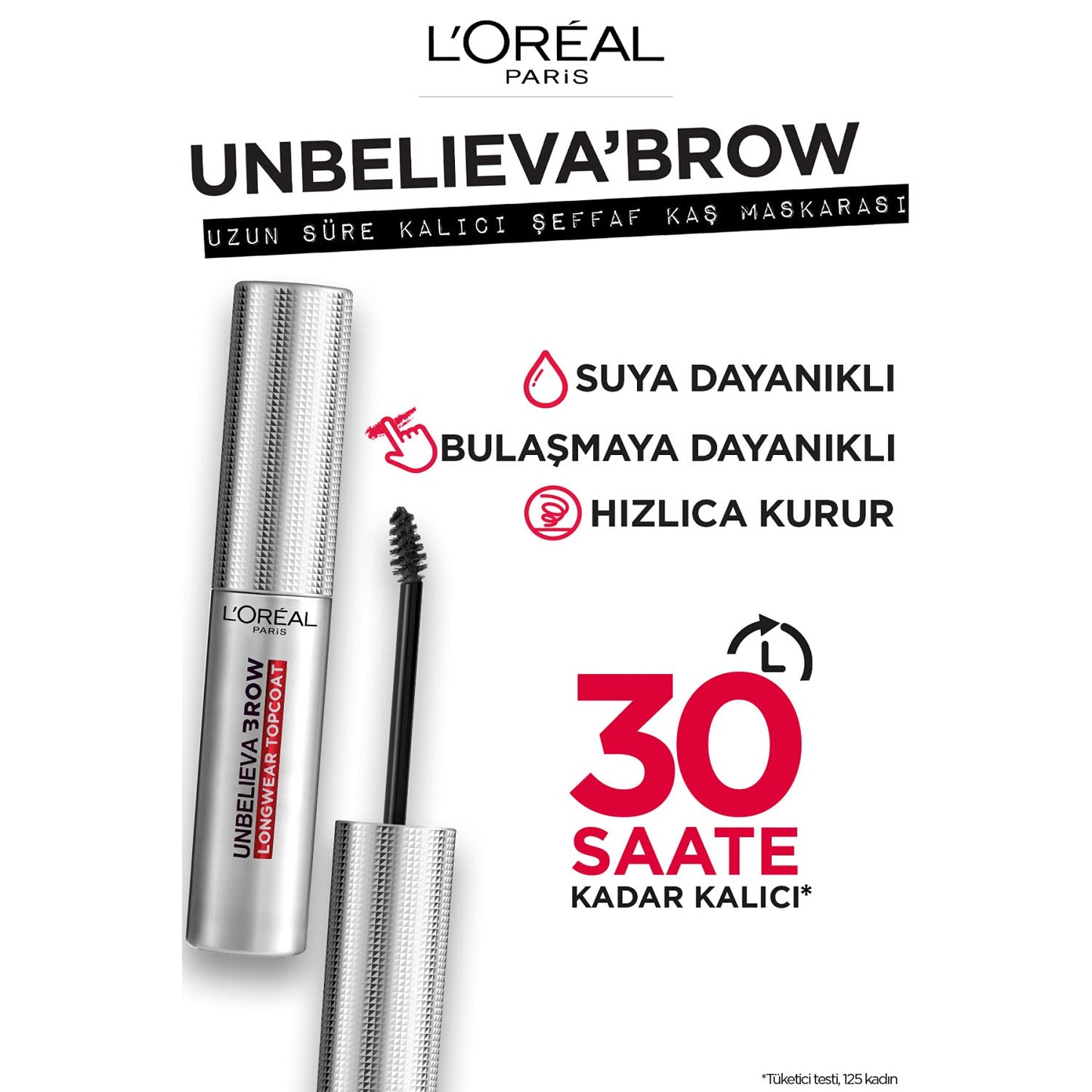 L’Oréal Paris Unbelieva-Brow Longwear Eyebrow Topcoat, Waterproof, Smudge-resistant, Transfer- Proof, Quick Drying, Easy and quick application with precise brush, Universal Transparent, 0.15 fl. oz.