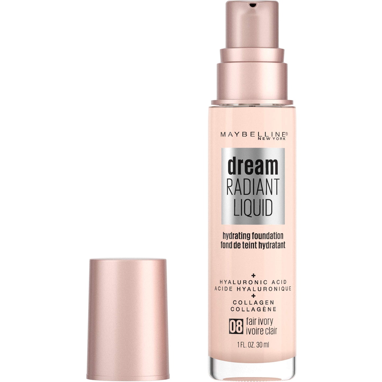 Maybelline New York Radiant Liquid Medium Coverage Hydrating Foundation, Fair Ivory, 30 Milliliters
