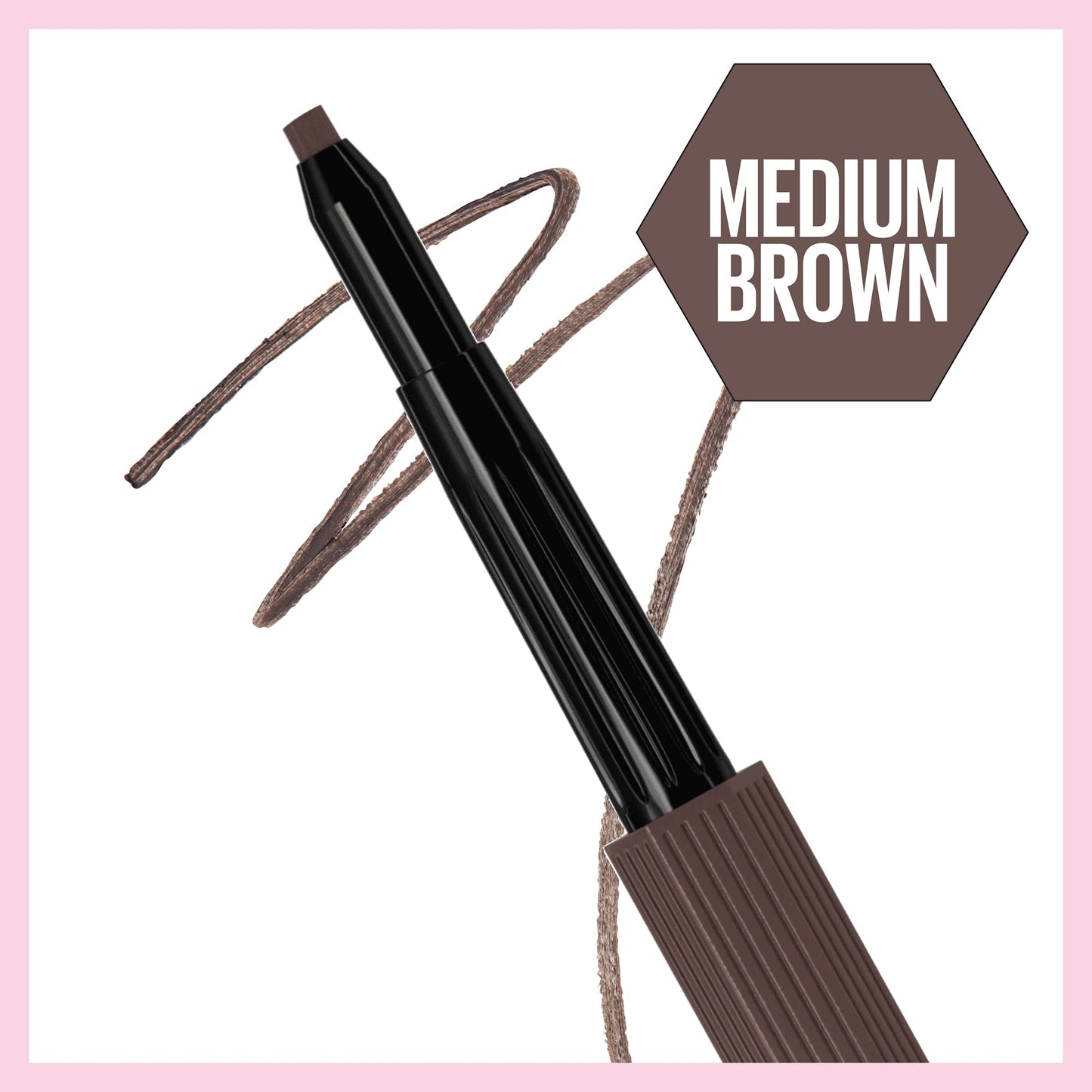 Maybelline Hyper Easy No Slip Pencil Eyeliner Makeup, Medium Brown, 0.001 oz.
