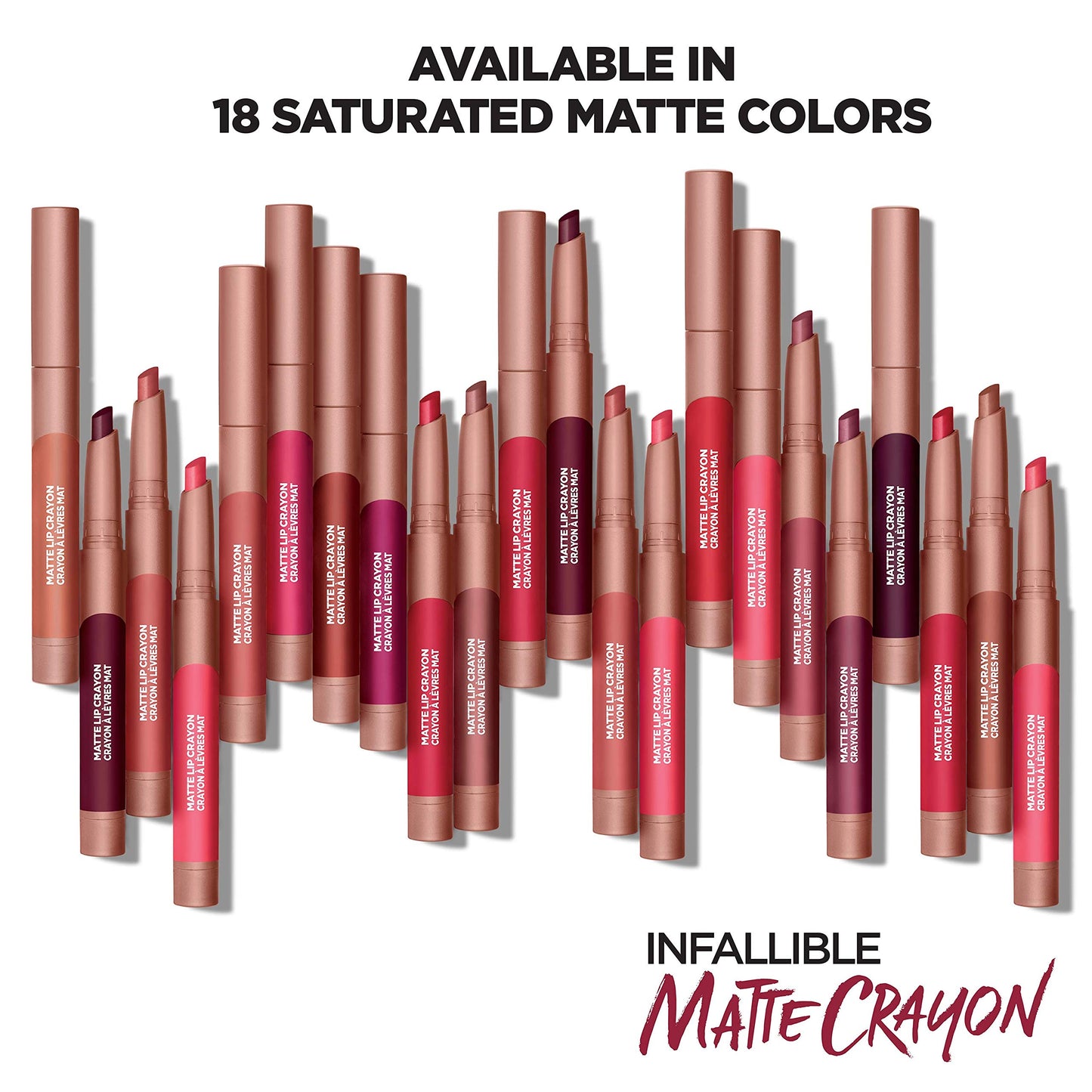 L’Oréal Paris Infallible Matte Lip Crayon, Sizzling Sugar 514, 3.6 Grams