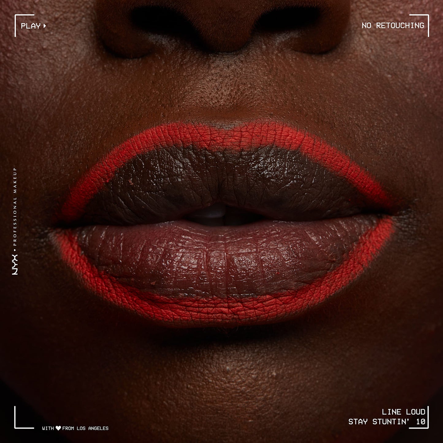 NYX Cosmetics PROFESSIONAL MAKEUP, Line Loud, Waterproof Lip Pencil, Infused with Vitamin E, Vegan Formula - STAY STUNTIN (Red)
