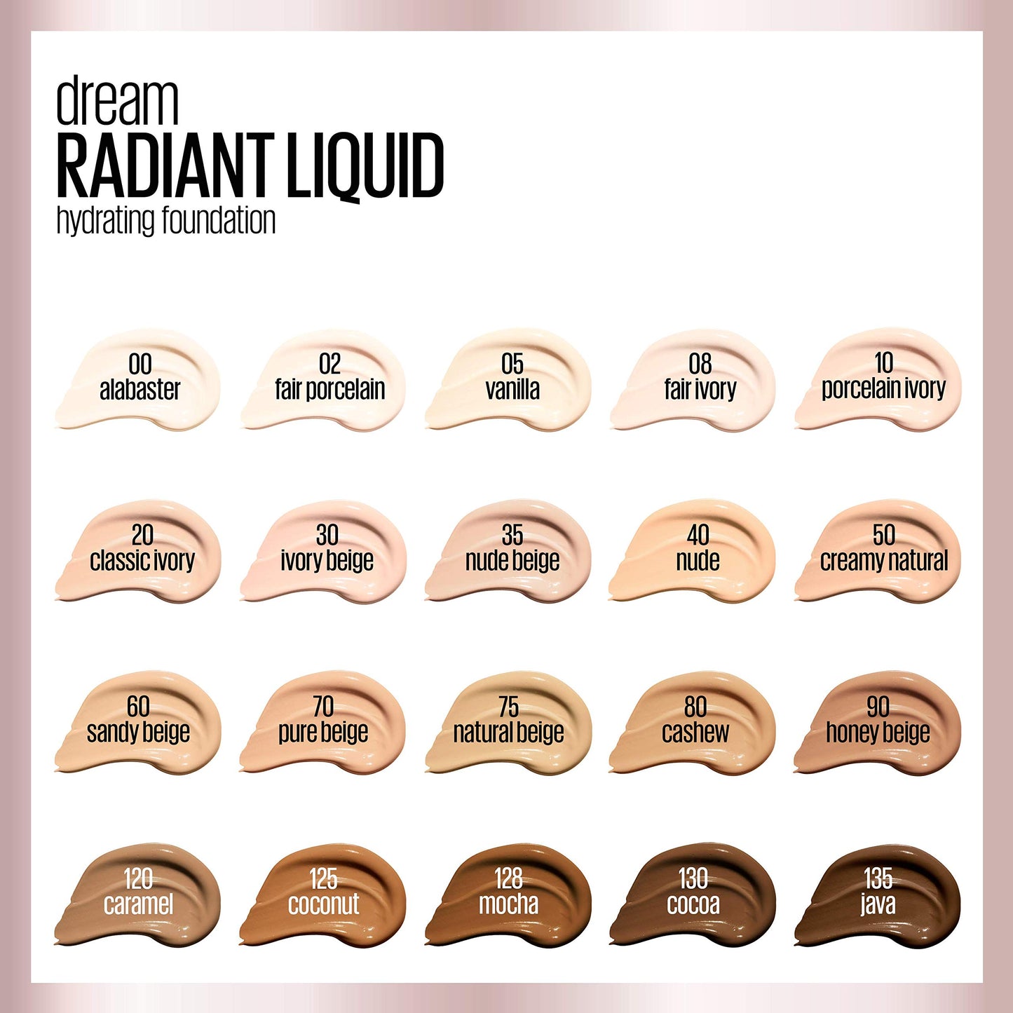 Maybelline New York Radiant Liquid Medium Coverage Hydrating Foundation, Fair Ivory, 30 Milliliters