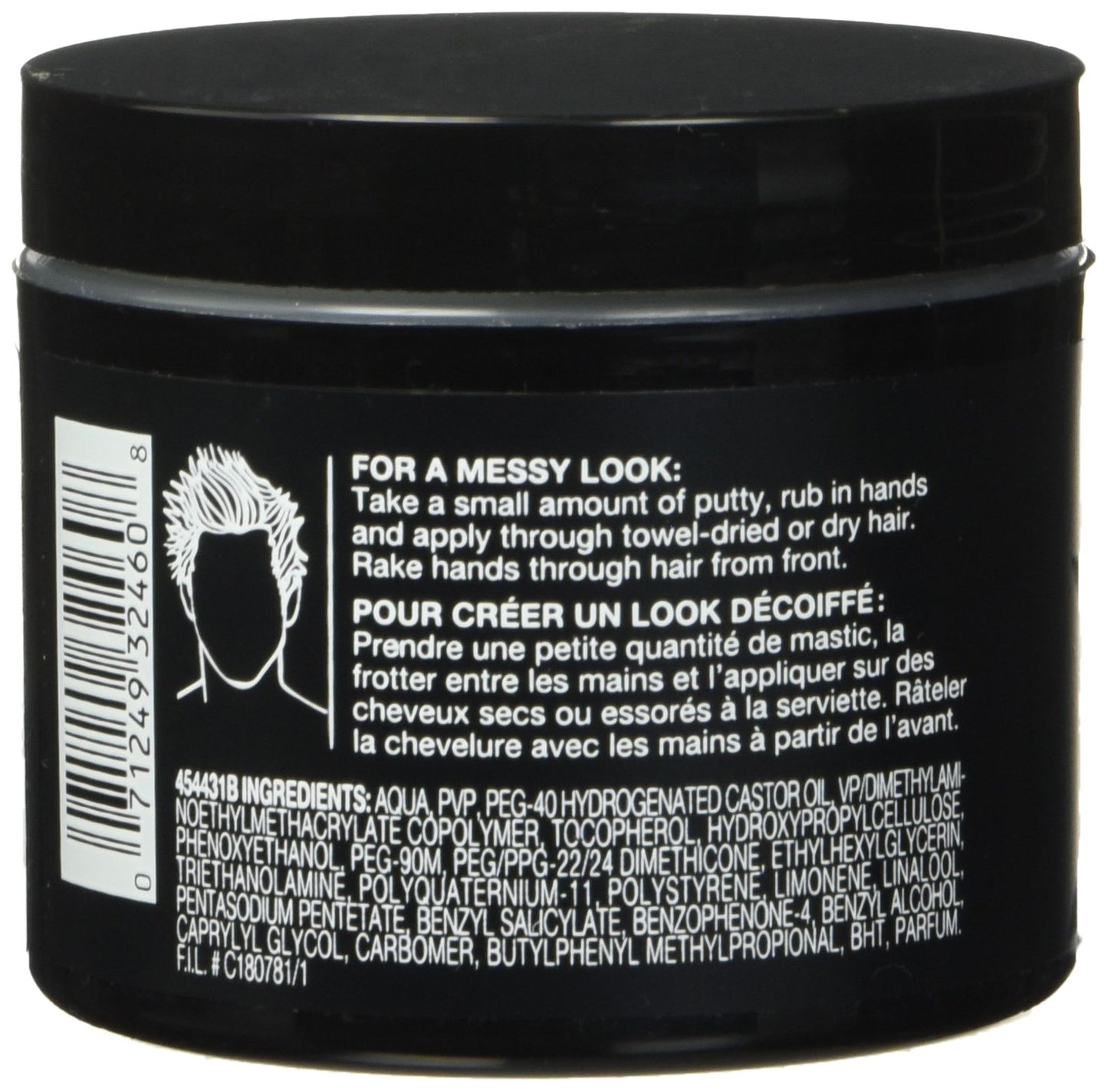 L'Oreal Paris Men Expert Messy Putty, Hair Paste For Men, Strong Hold, 110 G