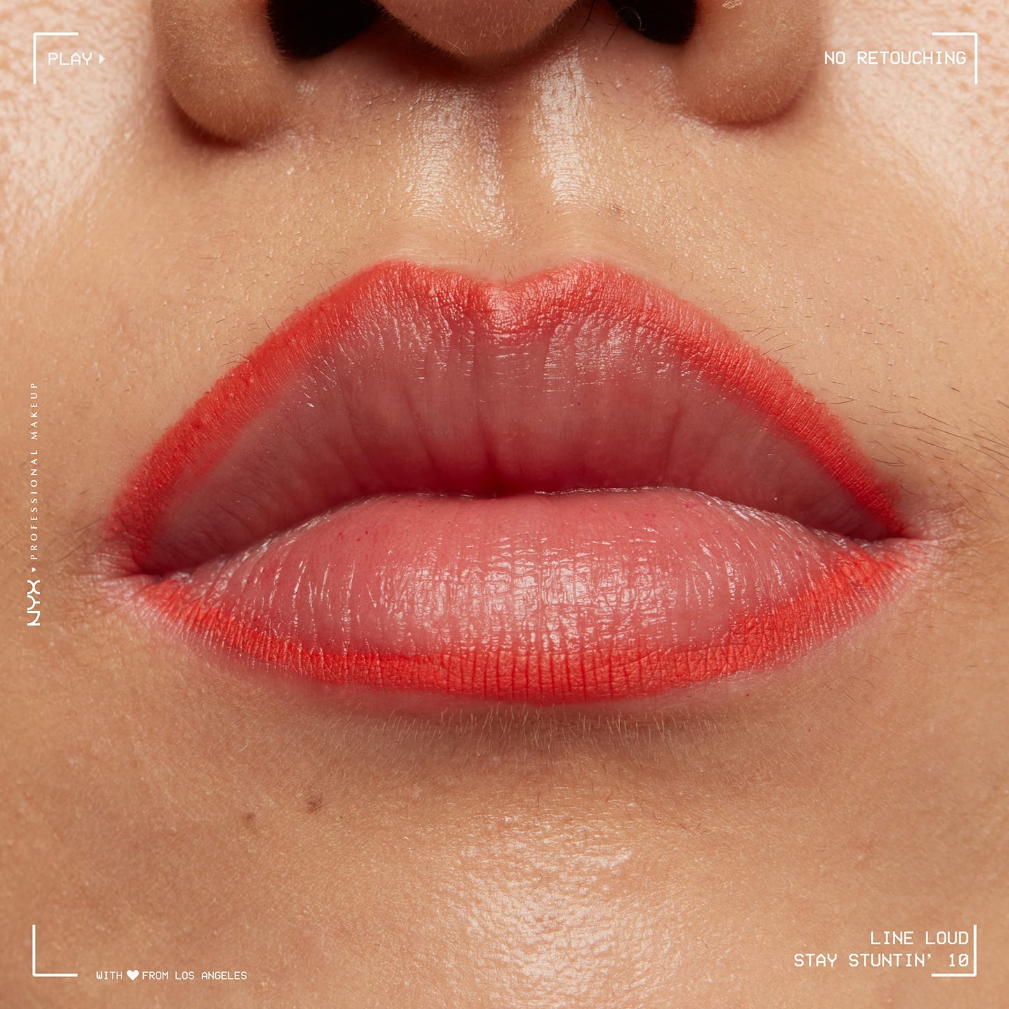 NYX Cosmetics PROFESSIONAL MAKEUP, Line Loud, Waterproof Lip Pencil, Infused with Vitamin E, Vegan Formula - STAY STUNTIN (Red)