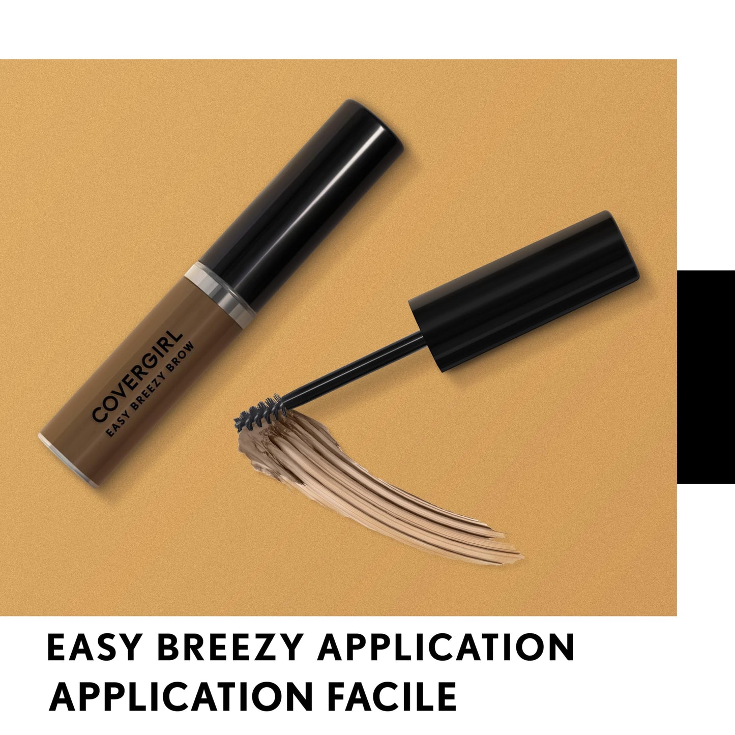 COVERGIRL - Easy Breezy Brow Volumizing Gel, Holds Brows for 24 Hours, Infused with Argan Oil & Biotin, 100% Cruelty-Free