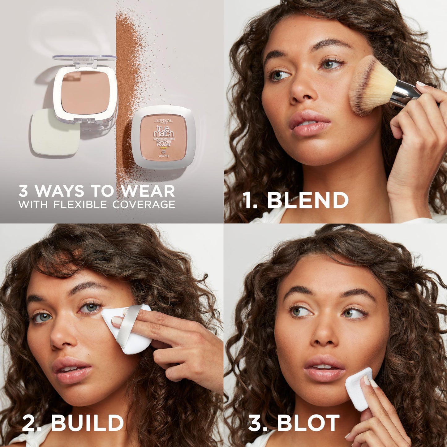 L’Oréal Paris True Match Super-Blendable Oil Free Makeup Powder, Packaging May Vary, Natural Ivory, 0.33 oz.
