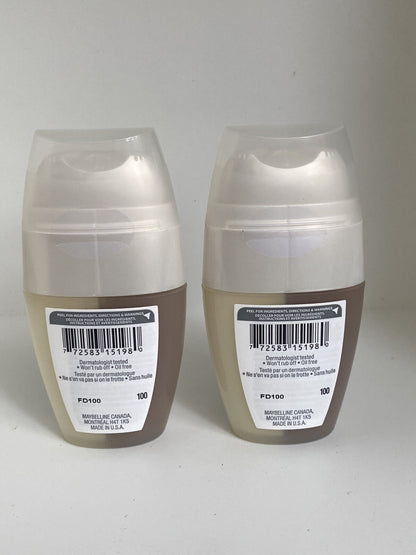 2 X Maybelline Superstay Silky Foundation TAN (DARK#1)