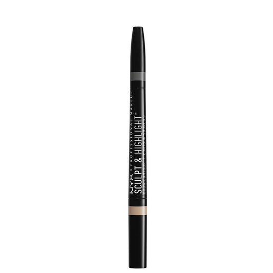 NYX Professional Makeup Sculpt & Highlight Brow Contour, Golden Peach/Black, 1 Count