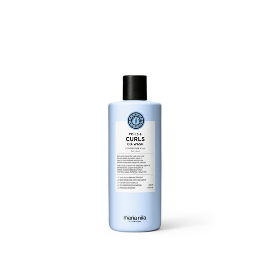Maria Nila Coils & Curls Co-Wash, 350 ml, For Curly & Wavy Hair, Jojoba oil to Stay Hydrated while Washing, Shea butter for Curl Enhancement, 100% Vegan