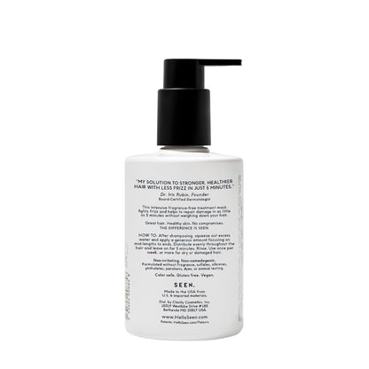 SEEN Frizz + Repair Treatment Mask - Fragrance Free - Fights Frizz, Repairs Damage for Stronger, Smoother, Healthier-Looking Hair - Safe for Sensitive Skin