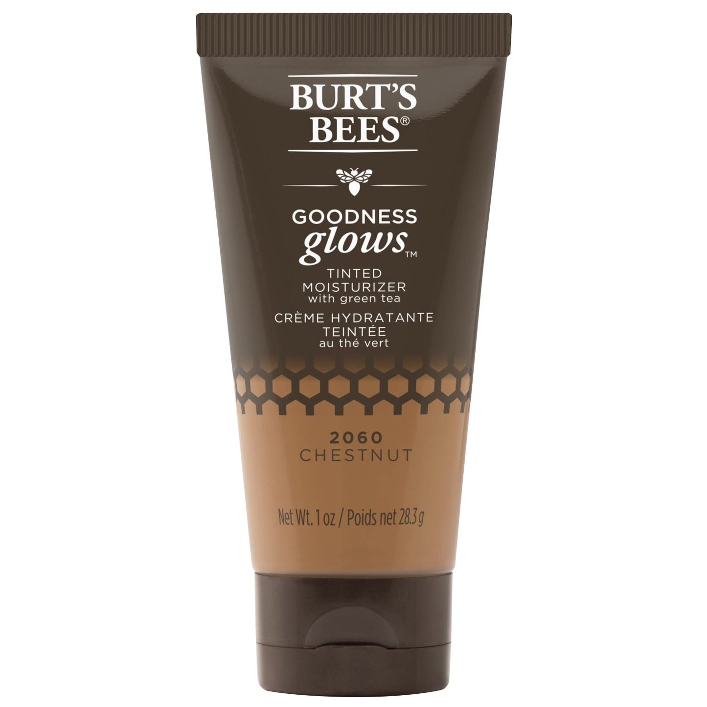 Burt's Bees Goodness Glows Tinted Moisturizer, Chestnut, 28.3 g (Pack of 1)
