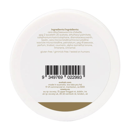 Evo Cassius Strong Hold Hair Clay for Men, Thick Hair, Matte, 90g