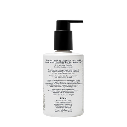 SEEN Frizz + Repair Treatment Mask - Scented- Fights Frizz, Repairs Damage for Stronger, Smoother, Healthier-Looking Hair - Safe for Sensitive Skin