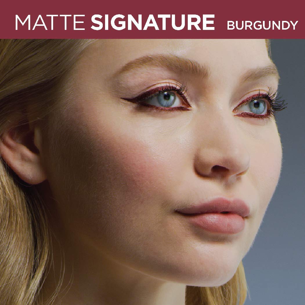 L’Oréal Paris Matte Signature Liquid dip-In Eyeliner, Ultra-Precise, Waterproof, Burgundy, 1.5 Milliliters