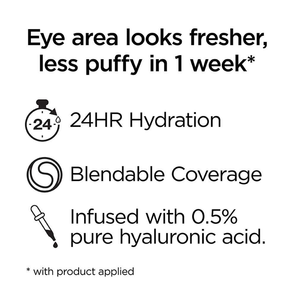 L’Oréal Paris True Match Eye Cream In A Concealer, Formulated With 0.5% Hyaluronic Acid, W3-4 Light