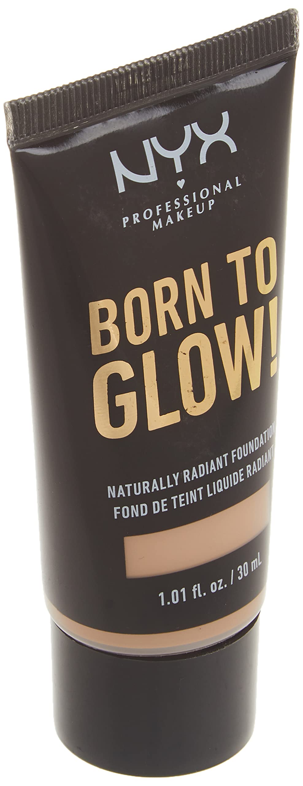 NYX Professional Makeup Born to Glow! Naturally Radiant Foundation, Porcelain, 30 mL