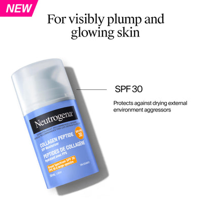 Neutrogena Collagen Peptide Moisturizer with SPF 30 Sunscreen, Daily Anti-Aging Face & Neck Collagen Peptide Cream with Micro-Peptides & SPF, 59 mL