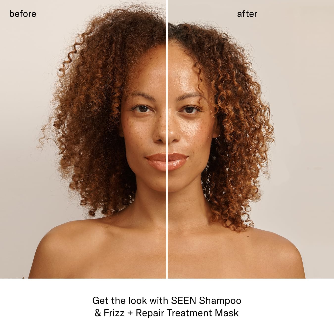 SEEN Frizz + Repair Treatment Mask - Fragrance Free - Fights Frizz, Repairs Damage for Stronger, Smoother, Healthier-Looking Hair - Safe for Sensitive Skin