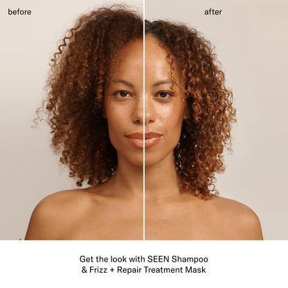 SEEN Frizz + Repair Treatment Mask - Fragrance Free - Fights Frizz, Repairs Damage for Stronger, Smoother, Healthier-Looking Hair - Safe for Sensitive Skin