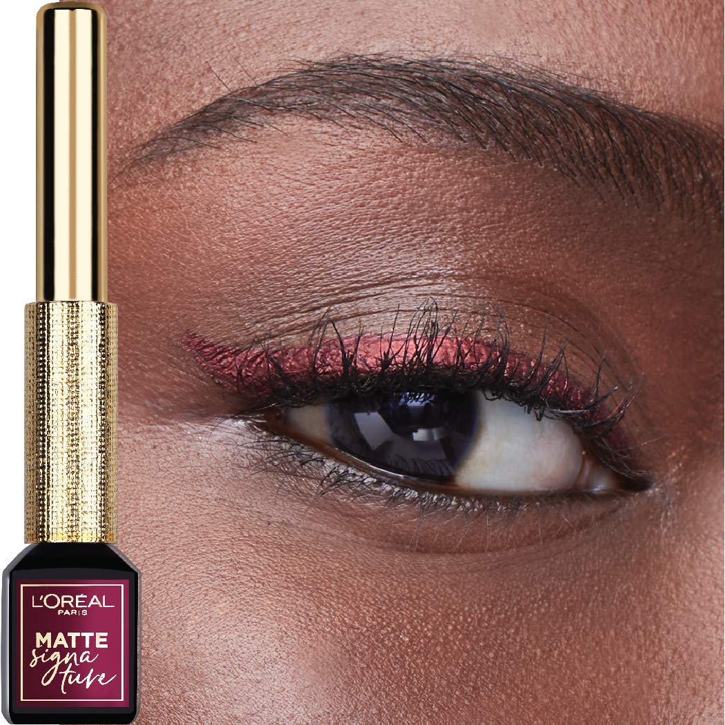 L’Oréal Paris Matte Signature Liquid dip-In Eyeliner, Ultra-Precise, Waterproof, Burgundy, 1.5 Milliliters