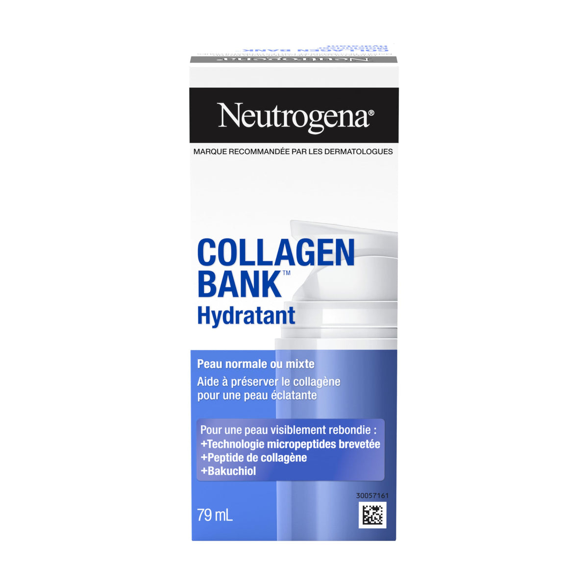 Neutrogena Collagen Bank Face Moisturizer, Daily Anti-Aging Neck Collagen Cream with Bakuchiol, Cream to Support Skin’s Natural Collagen for Visibly Plump Skin, 59 mL