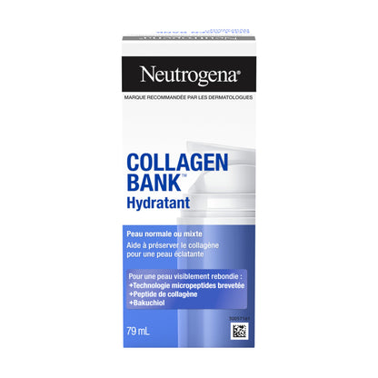 Neutrogena Collagen Bank Face Moisturizer, Daily Anti-Aging Neck Collagen Cream with Bakuchiol, Cream to Support Skin’s Natural Collagen for Visibly Plump Skin, 59 mL