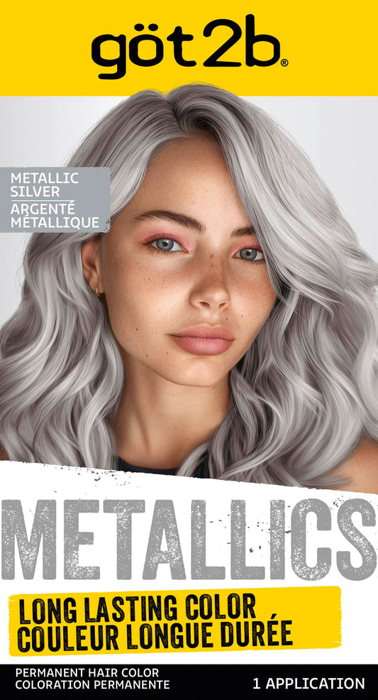 Got2b Metallics Permanent Hair Color, M71 Metallic Silver