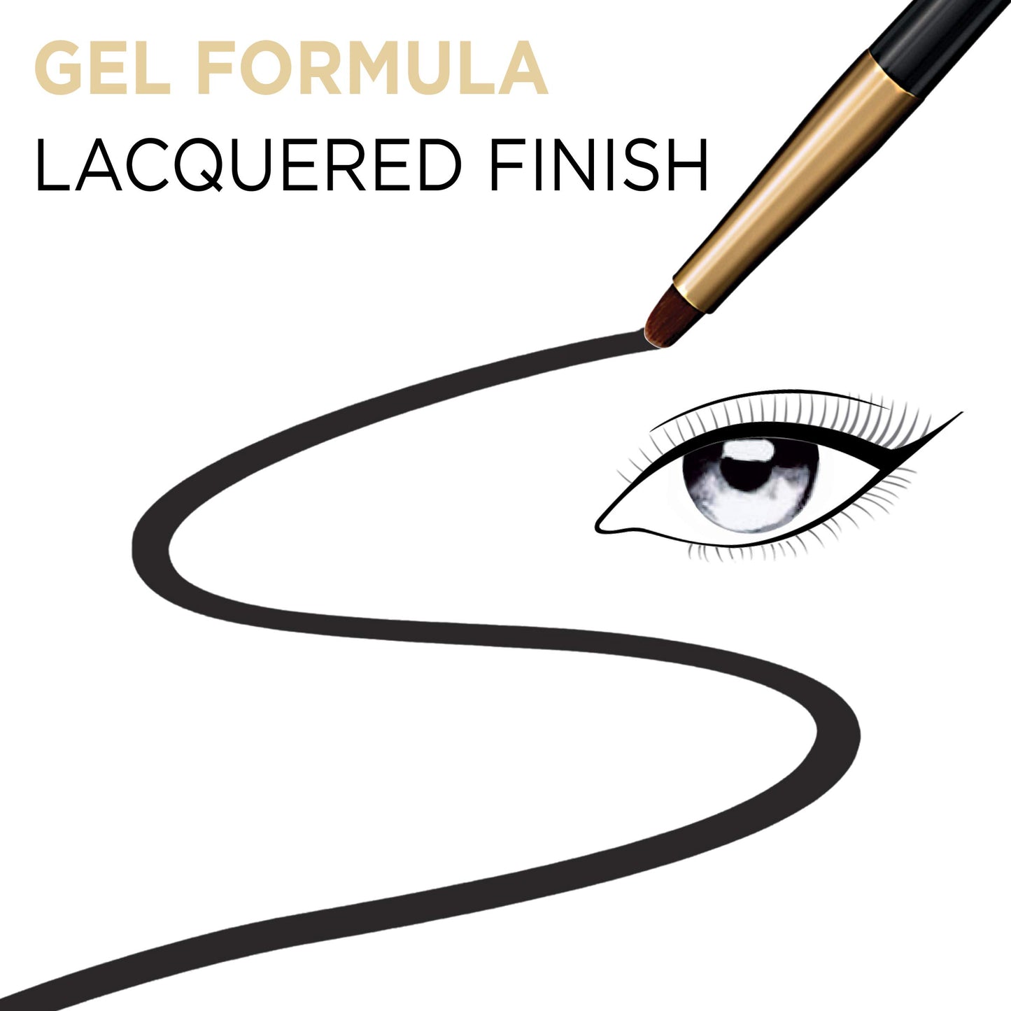 L’Oréal Paris Infallible Gel Lacquer Liner, Blackest Black, 0.09 Fluid Ounce