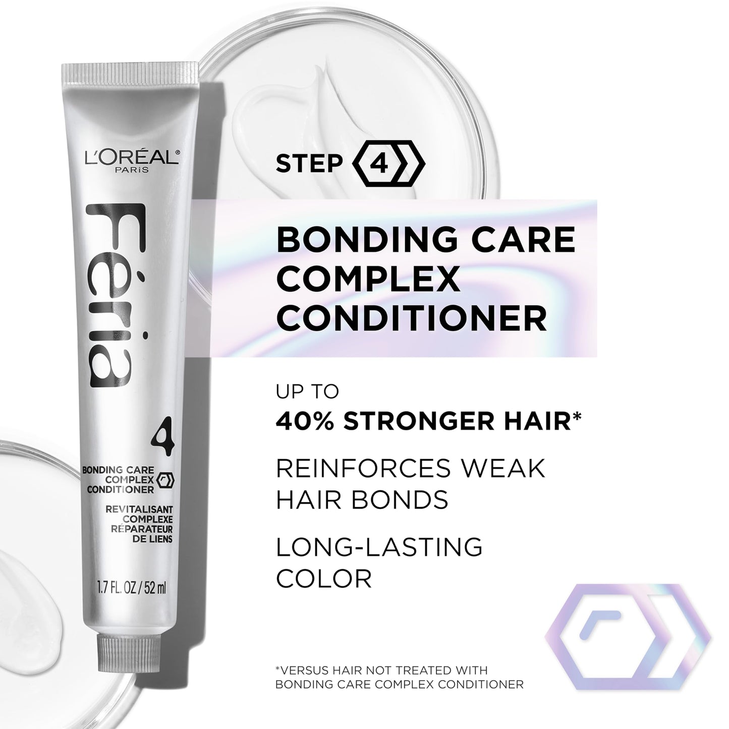 L’Oréal Paris Feria Multi-Faceted Shimmering Permanent Hair Color, V38 Intense Deep Violet, Long Lasting Hair Dye with Bonding Complex Conditioner and Color Booster - 1 kit (Packaging May Vary)