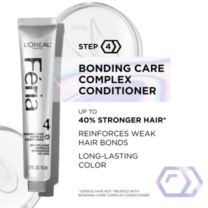 L’Oréal Paris Feria Multi-Faceted Shimmering Permanent Hair Color, V38 Intense Deep Violet, Long Lasting Hair Dye with Bonding Complex Conditioner and Color Booster - 1 kit (Packaging May Vary)