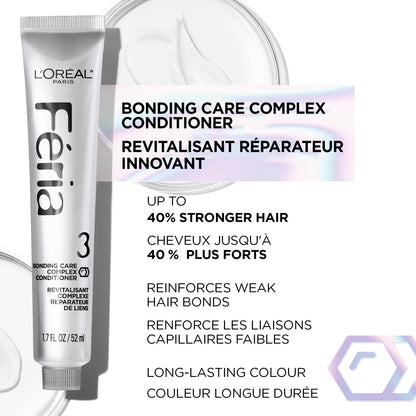 L’Oréal Paris Feria Multi-Faceted Shimmering Permanent Hair Color, V38 Intense Deep Violet, Long Lasting Hair Dye with Bonding Complex Conditioner and Color Booster - 1 kit (Packaging May Vary)