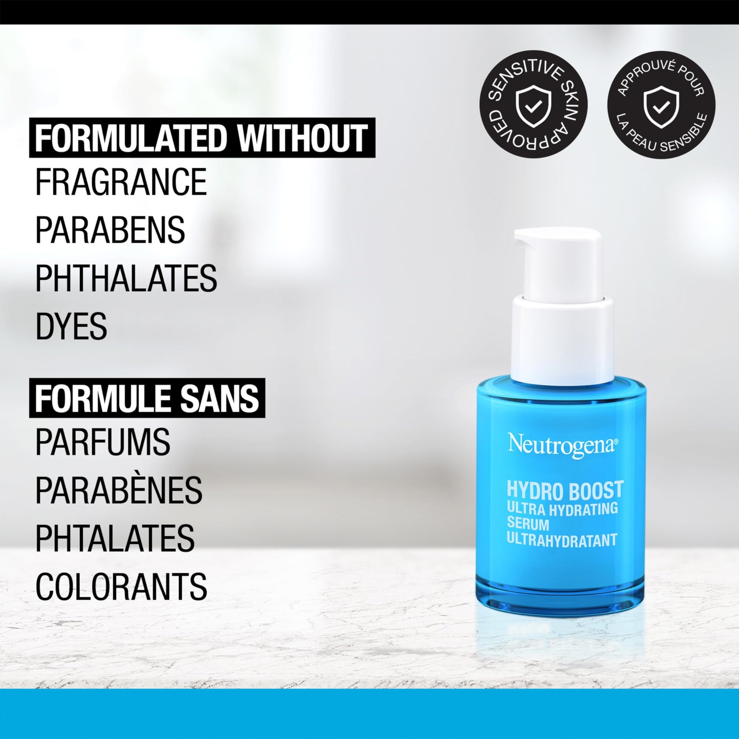 Neutrogena Hydro Boost Ultra Hydrating Serum, Hyaluronic Acid, Amino Acids, Electrolytes, Acne, Dry & Sensitive Skin, 29mL