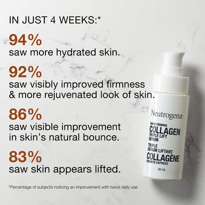 Neutrogena Rapid Firming Collagen Triple Lift Serum - Collagen, Amino Acids, AHP - 30mL