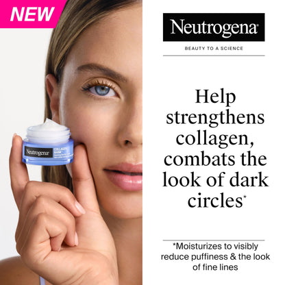 Neutrogena Collagen Bank Reviving Eye Gel Cream, Fragrance Free Under Eye Moisturizer Helps Preserve Collagen, Visibly Improves Dark Circles & Puffiness, Tone-Improving Niacinamide, 14 g