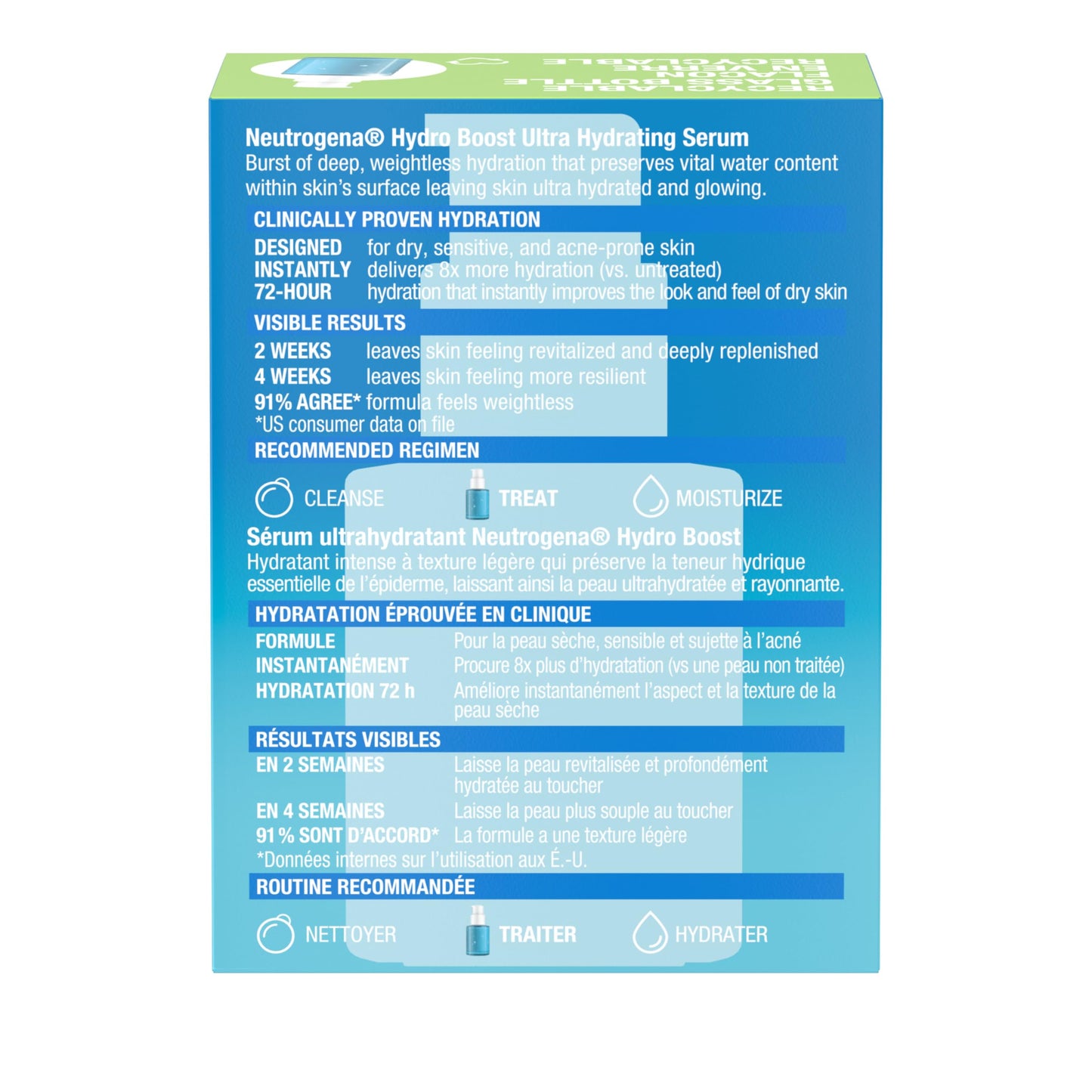 Neutrogena Hydro Boost Ultra Hydrating Serum, Hyaluronic Acid, Amino Acids, Electrolytes, Acne, Dry & Sensitive Skin, 29mL