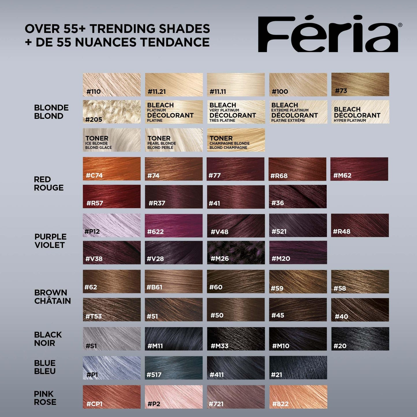 L’Oréal Paris Feria Multi-Faceted Shimmering Permanent Hair Color, V38 Intense Deep Violet, Long Lasting Hair Dye with Bonding Complex Conditioner and Color Booster - 1 kit (Packaging May Vary)