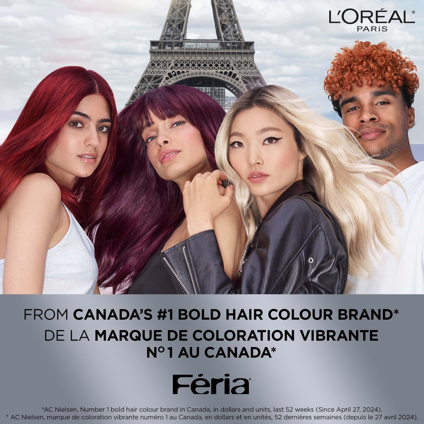 L’Oréal Paris Feria Multi-Faceted Shimmering Permanent Hair Color, V38 Intense Deep Violet, Long Lasting Hair Dye with Bonding Complex Conditioner and Color Booster - 1 kit (Packaging May Vary)